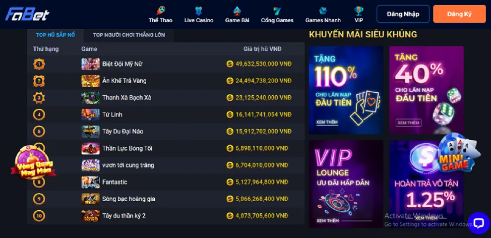 Phần thưởng độc quyền cho thành viên VIP fk22 khuyến mãi